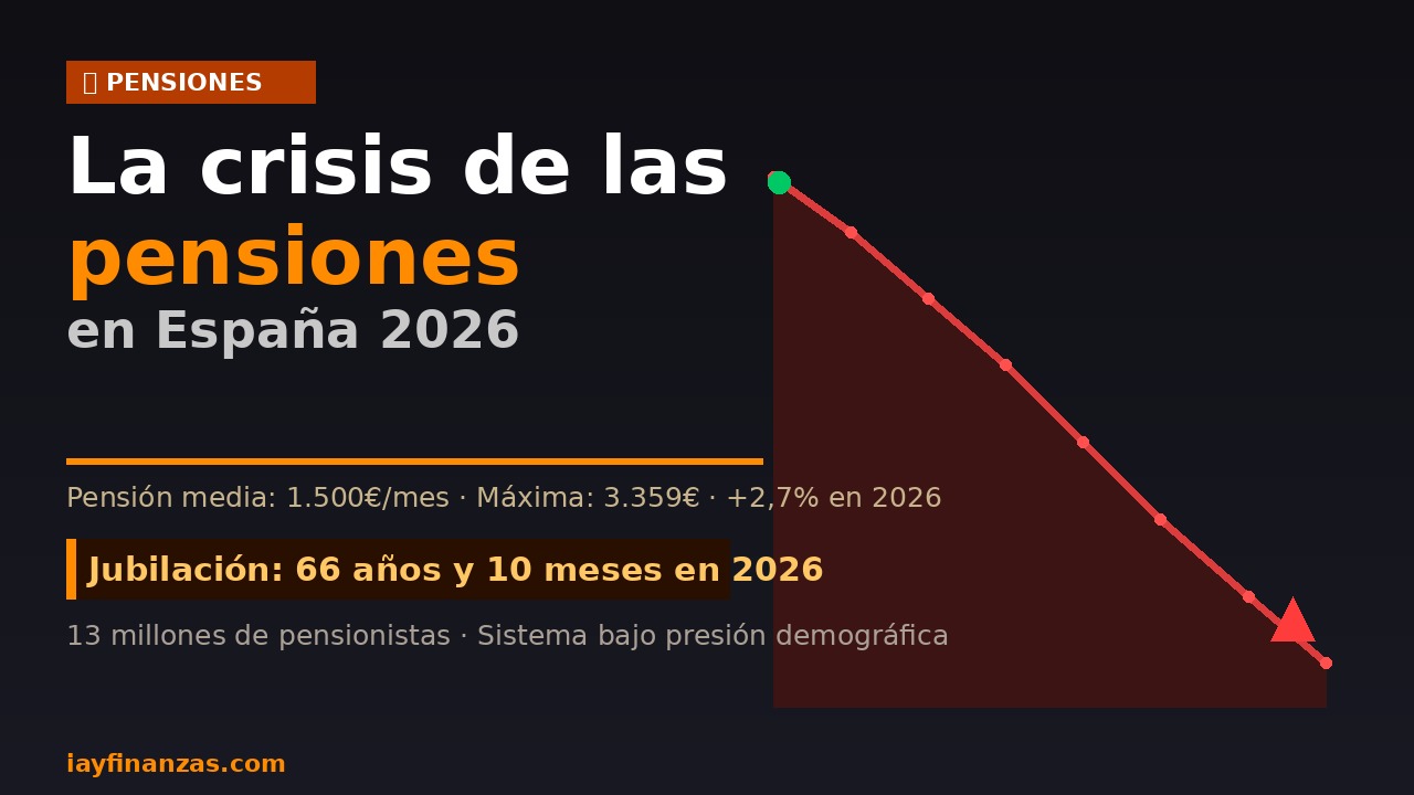 Crisis pensiones España 2026 jubilación edad pensión media Seguridad Social