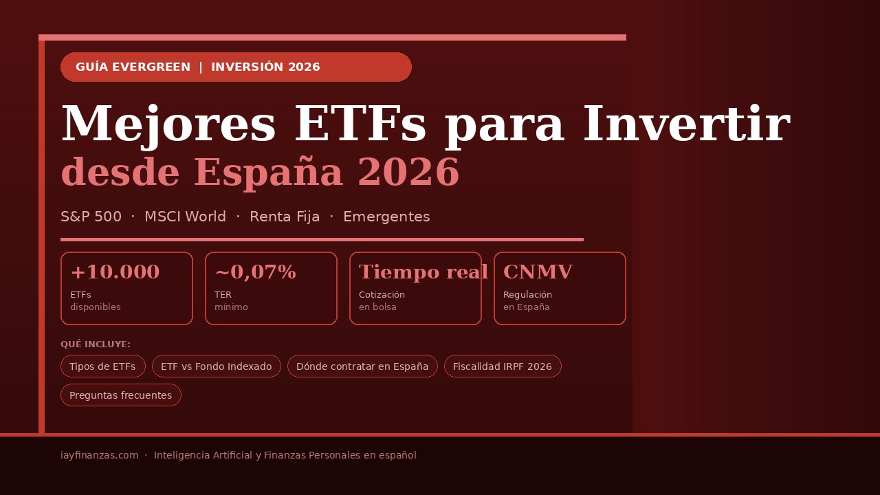 Mejores ETFs para invertir desde España 2026 guía completa S&P 500 MSCI World