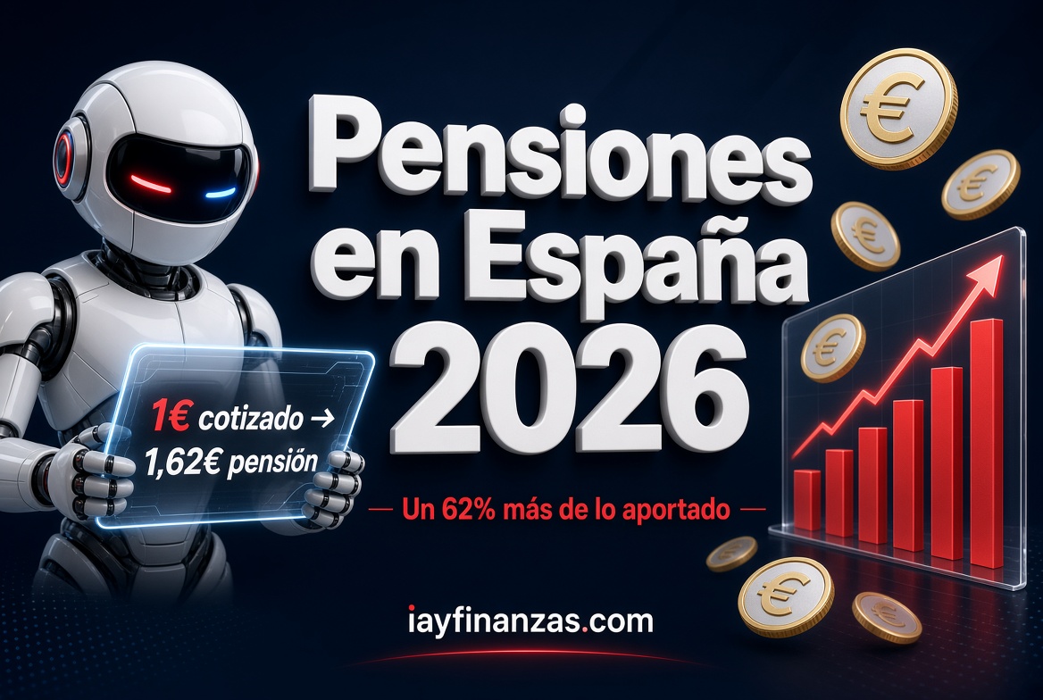 Pensiones España 2026: los jubilados reciben un 62% más de lo aportado