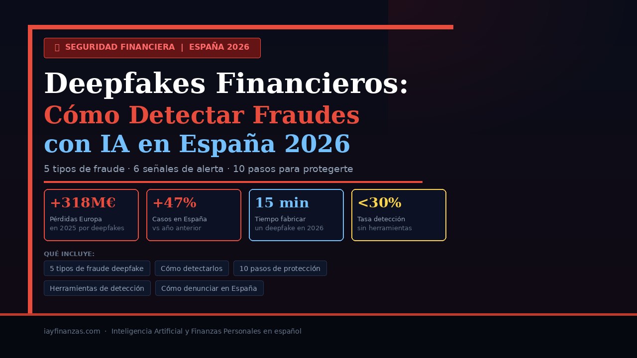 Deepfakes financieros España 2026 cómo detectar fraudes con inteligencia artificial