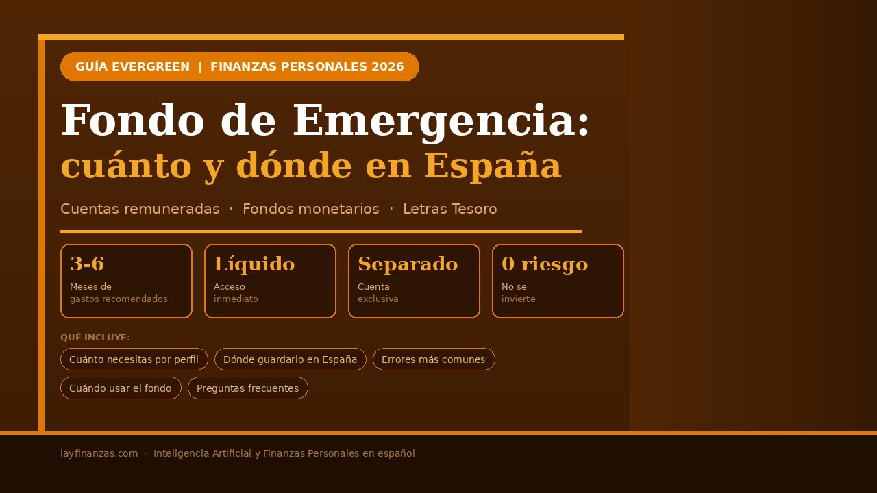 Fondo de Emergencia España 2026