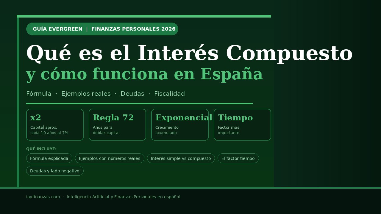 Qué es el interés compuesto y cómo funciona en España 2026