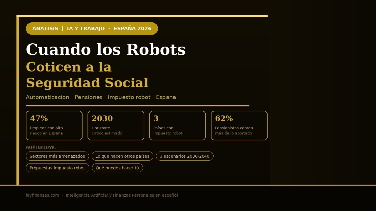 Robots cotización Seguridad Social España automatización pensiones impuesto robot 2026