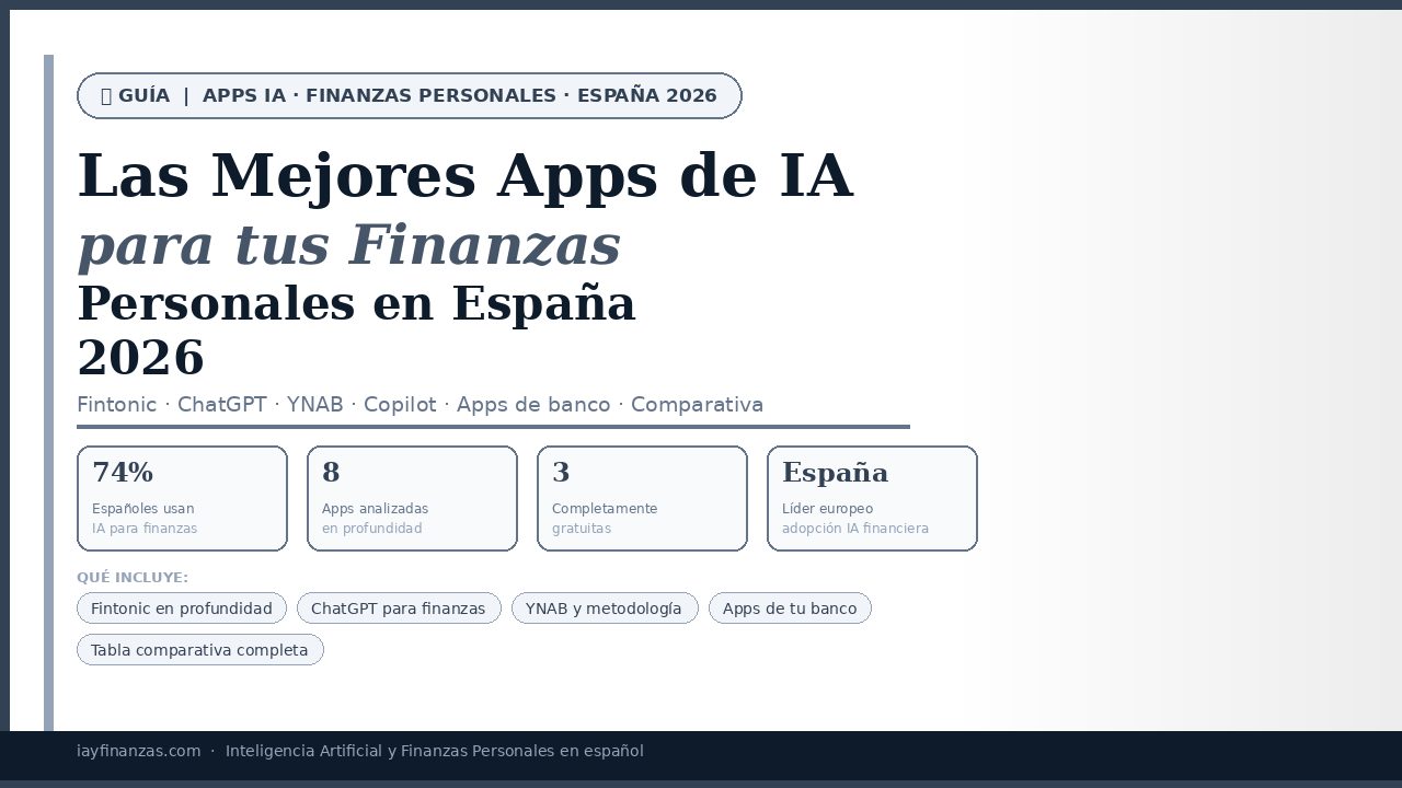 Mejores apps IA finanzas personales España 2026 Fintonic ChatGPT YNAB Copilot