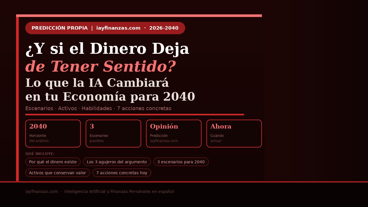 Predicción iayfinanzas qué pasa con el dinero inteligencia artificial economía 2040