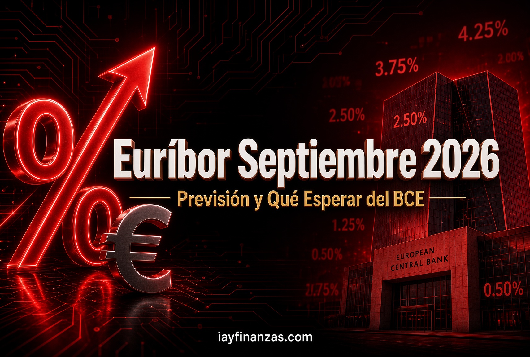 euribor septiembre 2026 previsión BCE 10 septiembre subida tipos hipotecas variables España