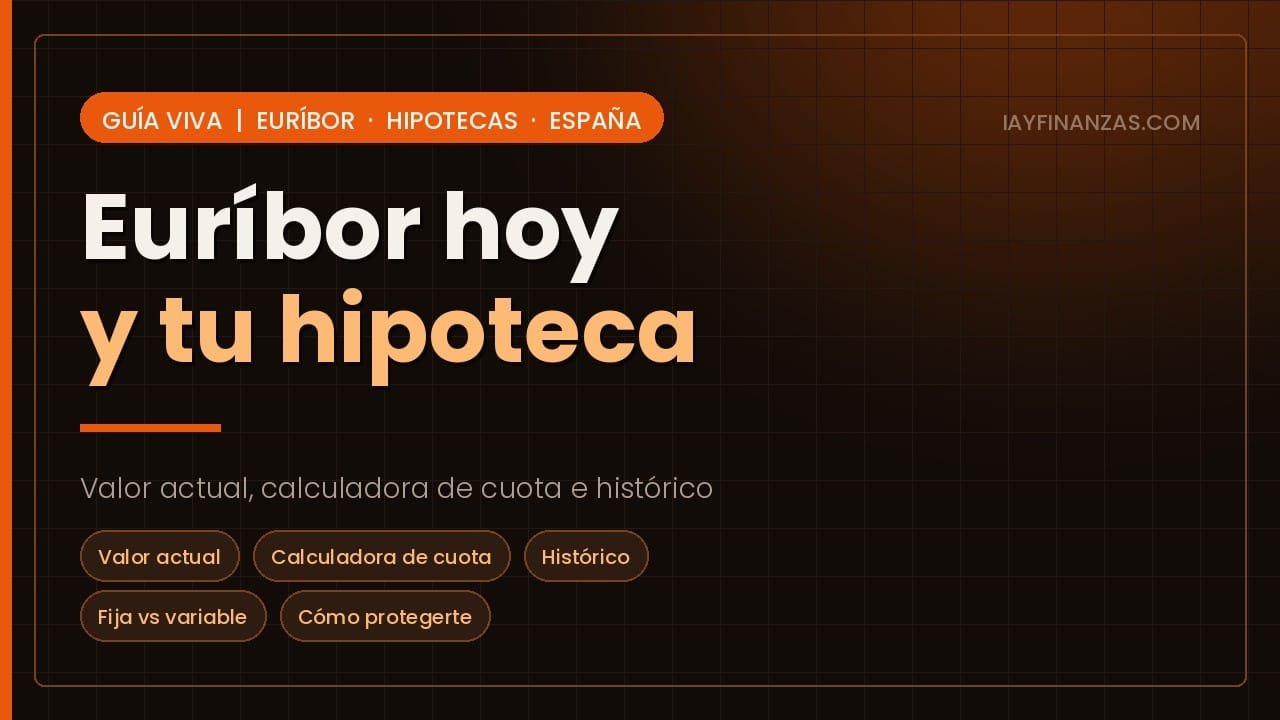 Euríbor hoy y su efecto en la cuota de una hipoteca variable en España