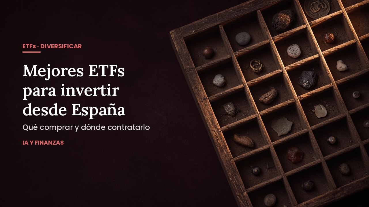 Casillero de madera antiguo con un objeto distinto en cada compartimento: los mejores ETFs para diversificar invirtiendo desde España.